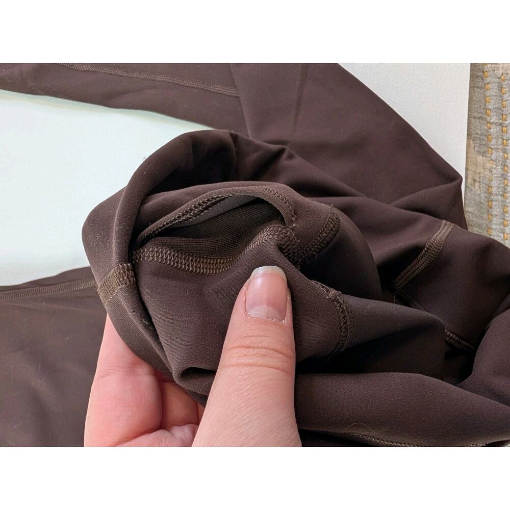 Lululemon Women Wunder Train HR Crop 25” Everlux LW5CQDS DKTE Brown Size 6 - Picture 7 of 11